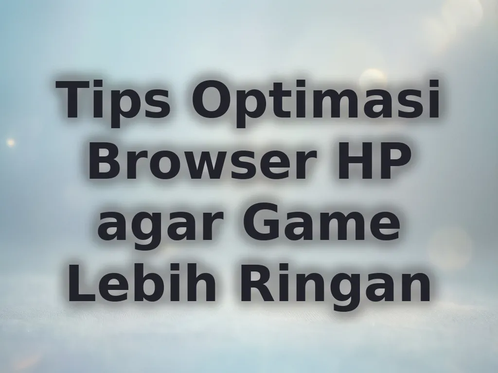 Tips Optimasi Browser HP agar Game Lebih Ringan